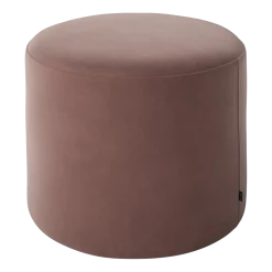 Pouf en velours rose clair 50x37cm - Bolia