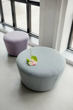 Pouf en velours vert Naïve - Emko