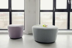 Pouf en velours vert Naïve - Emko