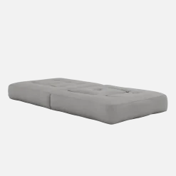 Pouf fauteuil convertible en coton gris 95x90x42cm Cube - Karup Design