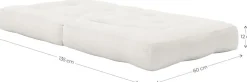 Pouf fauteuil en coton et lin 60x68x24cm Mini Cube - Karup Design