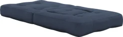 Pouf fauteuil en coton navy 60x68x24cm Mini Cube - Karup Design