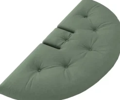 Pouf fauteuil en coton olive green 75x80x60cm Mini Nido - Karup Design