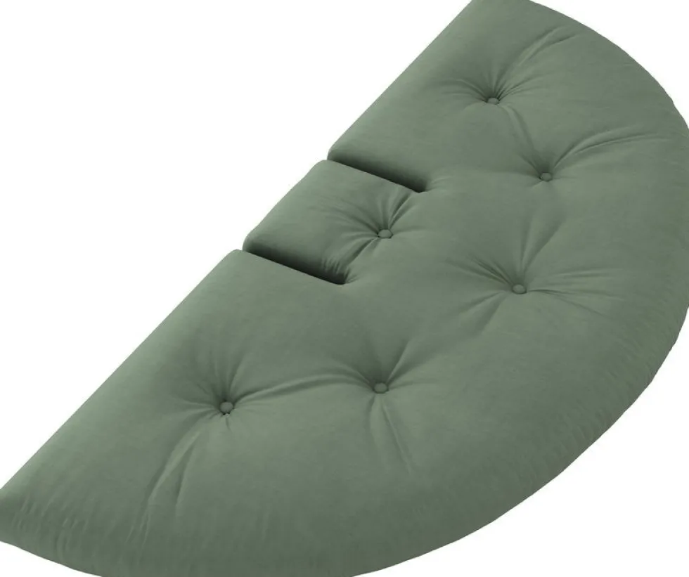 Pouf fauteuil en coton olive green 75x80x60cm Mini Nido - Karup Design