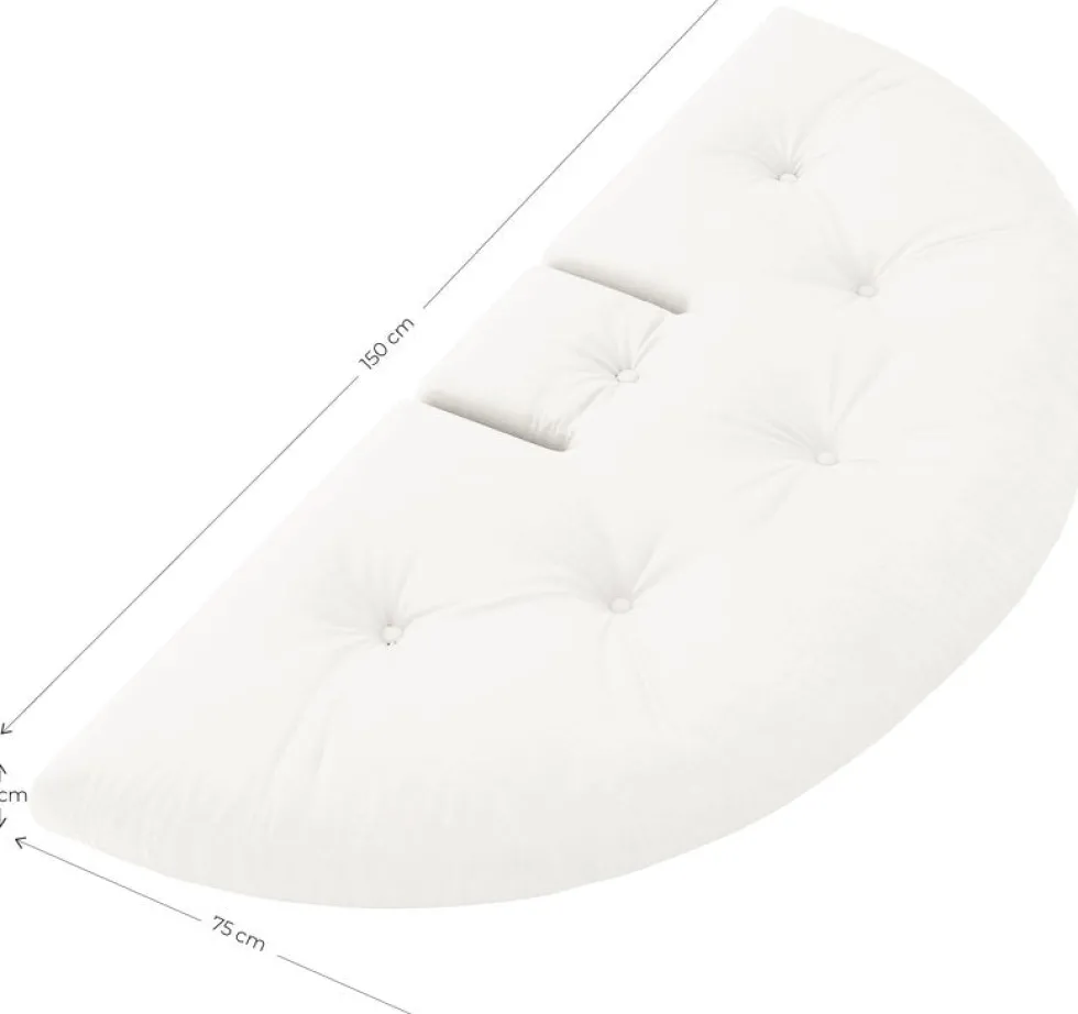 Pouf fauteuil en coton olive green 75x80x60cm Mini Nido - Karup Design