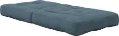 Pouf fauteuil en coton petrol blue 60x68x24cm Mini Cube - Karup Design