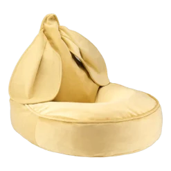 Pouf fauteuil lapin en velour caramel 75x65cm Beanbags - Wigiwama