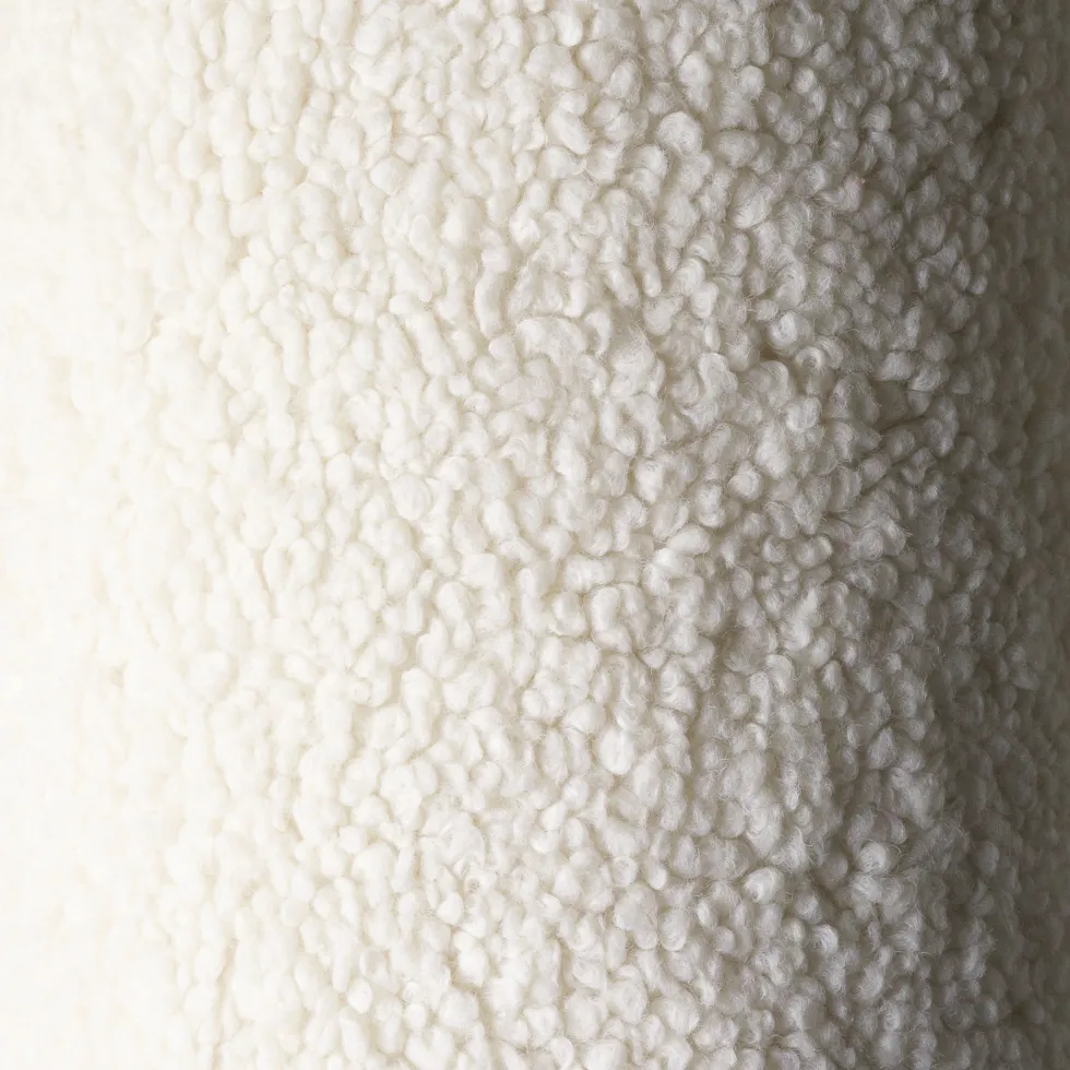 Pouf fauteuil ours en sherpa bouclé crème 75x65cm Beanbags - Wigiwama