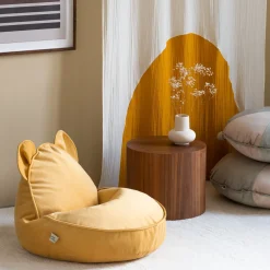 Pouf fauteuil ours en velour caramel 75x65cm Beanbags - Wigiwama