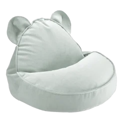 Pouf fauteuil ours en velour vert d'eau 75x65cm Beanbags - Wigiwama