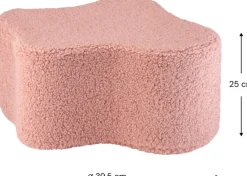Pouf nuage en sherpa bouclé rose 25x39,5cm Cloud pouffe - Wigiwama