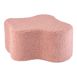 Pouf nuage en sherpa bouclé rose 25x39,5cm Cloud pouffe - Wigiwama
