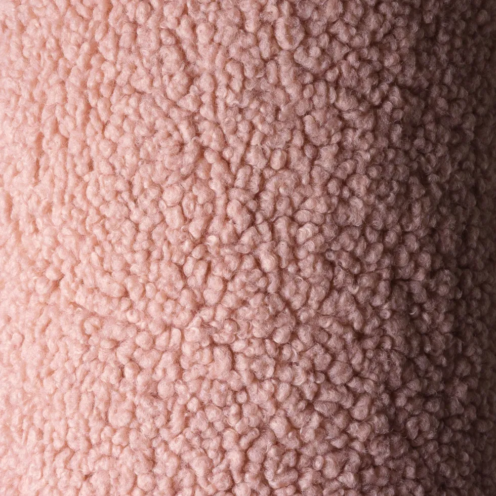 Pouf nuage en sherpa bouclé rose 25x39,5cm Cloud pouffe - Wigiwama
