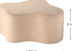 Pouf nuage en velours côtelé brown sugar 25x39,5cm Cloud pouffe - Wigiwama