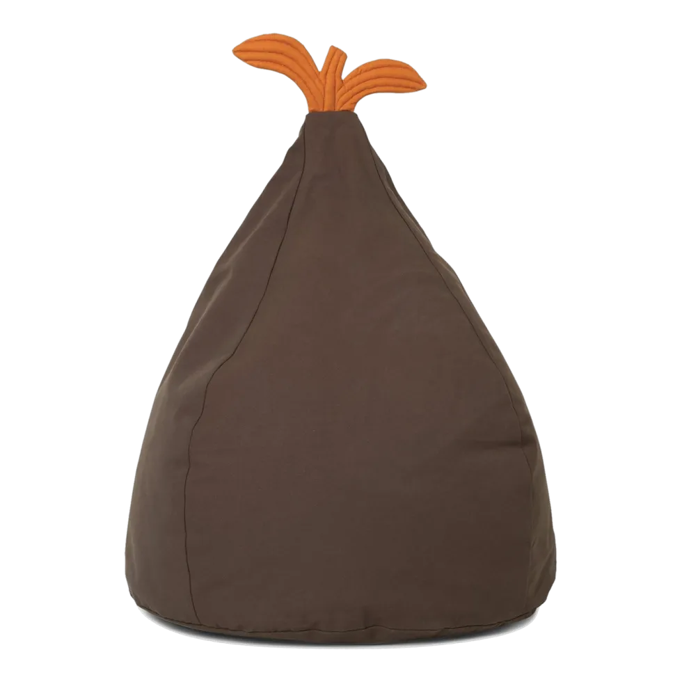 Pouf poire pour enfants en coton biologique vert foncé Pear Bean - Ferm Living