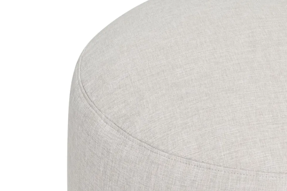 Pouf rond en polyester gris 70x40cm Point Large - Fatboy