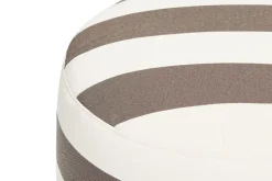 Pouf rond en polyester rayé cacao 70x40cm Point Large - Fatboy