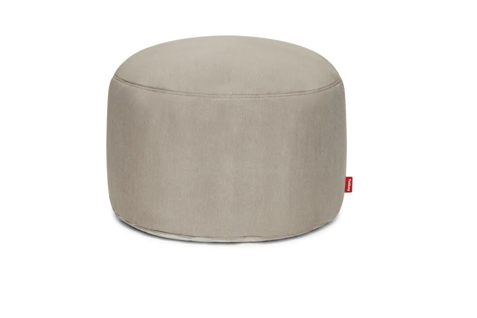 Pouf rond en polyester taupe 70x40cm Point Large - Fatboy