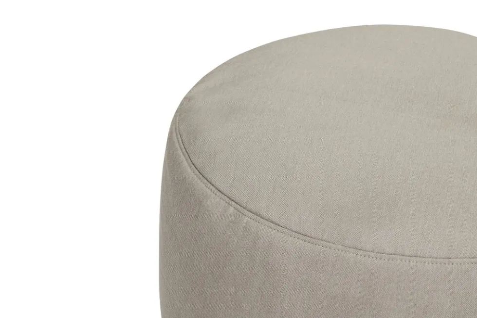 Pouf rond en polyester taupe 70x40cm Point Large - Fatboy