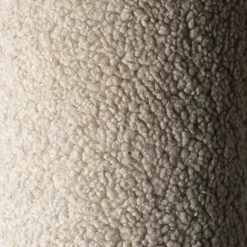 Pouf rond en sherpa bouclé biscuit 65cm Beanbgas - Wigiwama
