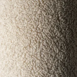 Pouf rond en sherpa bouclé biscuit 39,5x25cm Pouffe - Wigiwama