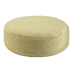 Pouf rond en sherpa bouclé matcha 65cm Beanbgas - Wigiwama