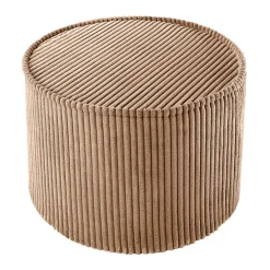 Pouf rond en velours côtelé toffee 39,5 x 25 cm - Wigiwama