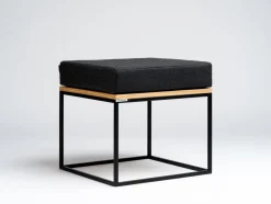 Pouf sur plateforme en bois et en acier Tensio - Custom Form