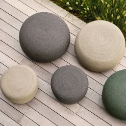 Pouf taupe 39 cm Circle - Cane-Line