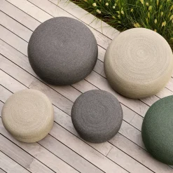Pouf taupe 43 cm Circle - Cane-Line