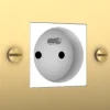 Prise 1G laiton blanc et doré Socket - Buster+Punch