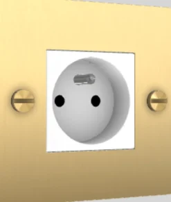 Prise 1G laiton blanc et doré Socket - Buster+Punch