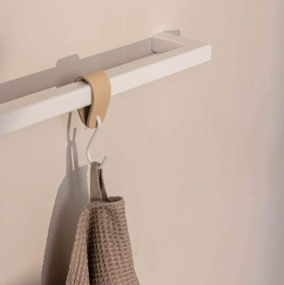 Rail à serviettes carré en acier blanc 85cm Vana - Metallbude