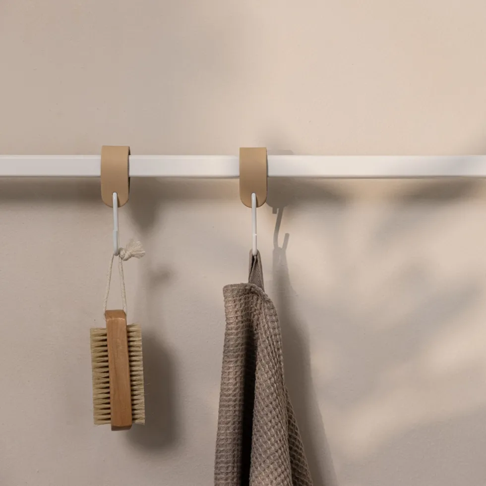 Rail à serviettes carré en acier blanc 85cm Vana - Metallbude