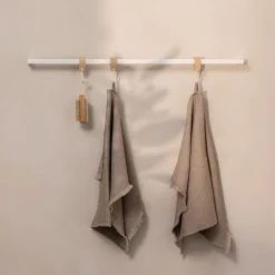 Rail à serviettes carré en acier blanc 105cm Vana - Metallbude