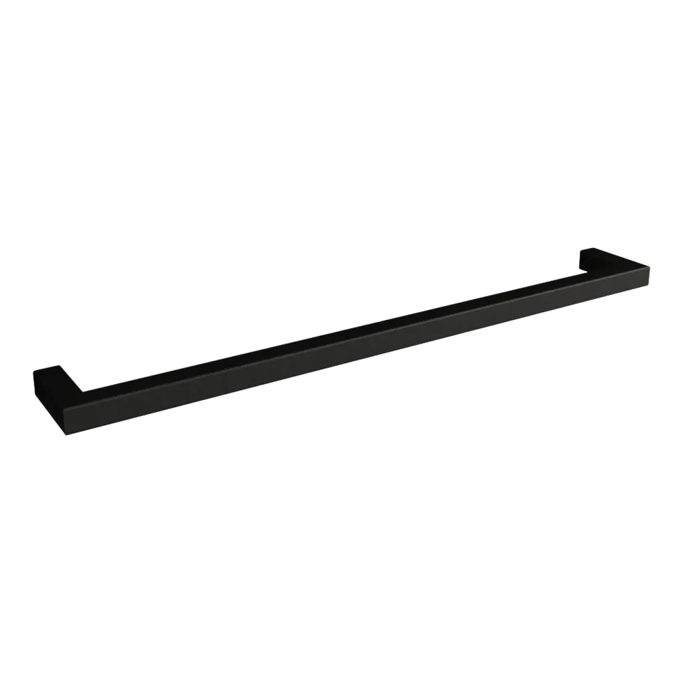 Rail à serviettes carré en acier noir 105cm Vana - Metallbude