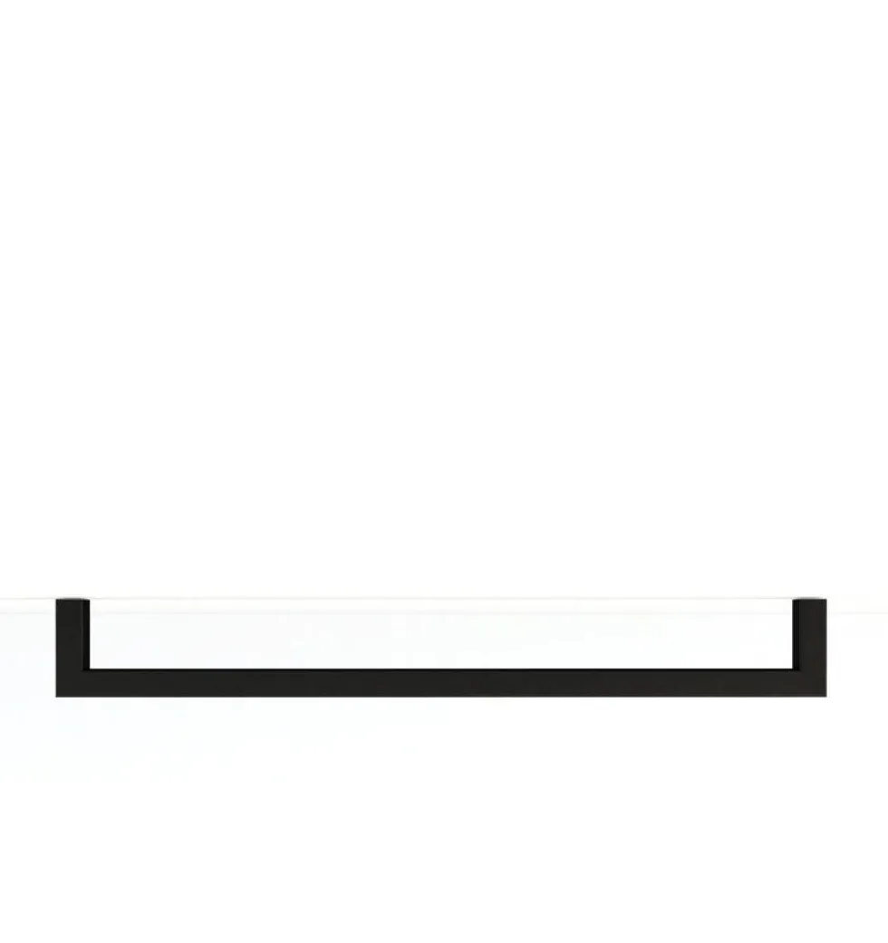 Rail à serviettes carré en acier noir 105cm Vana - Metallbude