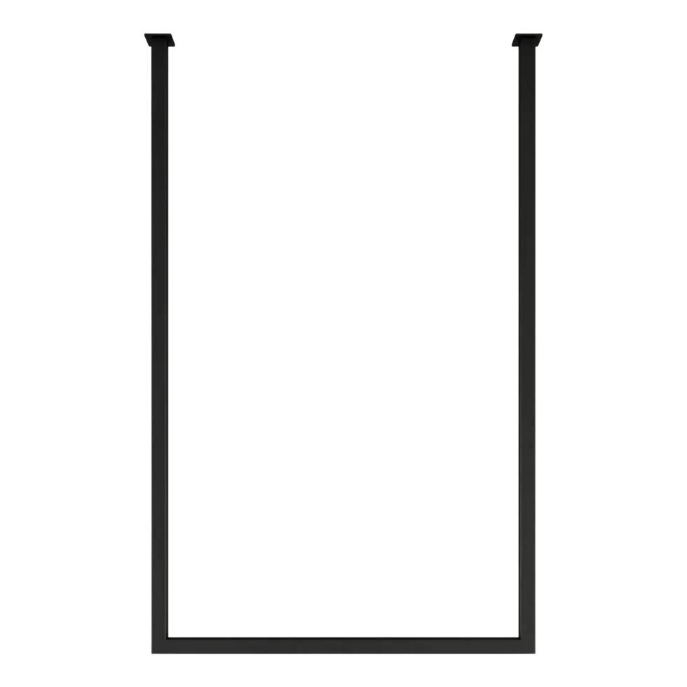 Rail à serviettes carré en acier noir 50x60cm Tensi - Metallbude