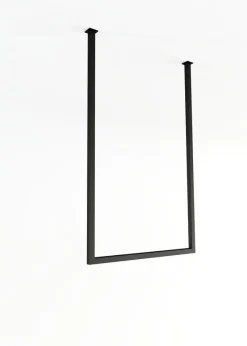 Rail à serviettes carré en acier noir 50x60cm Tensi - Metallbude