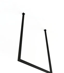 Rail à serviettes carré en acier noir 50x60cm Tensi - Metallbude