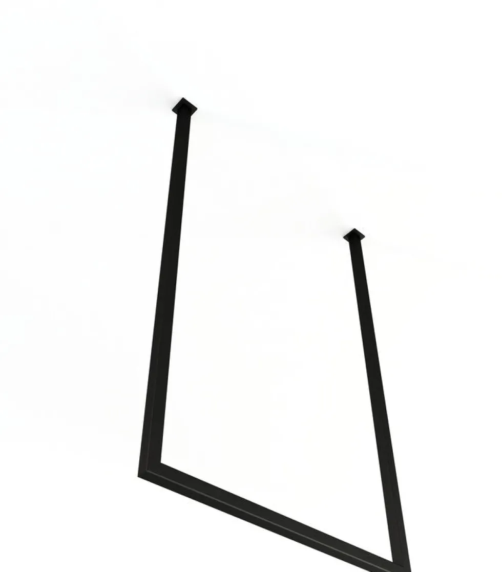 Rail à serviettes carré en acier noir 50x60cm Tensi - Metallbude
