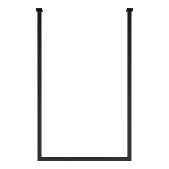 Rail à serviettes carré en acier noir 50x80cm Tensi - Metallbude
