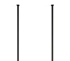 Rail à serviettes carré en acier noir 50x80cm Tensi - Metallbude