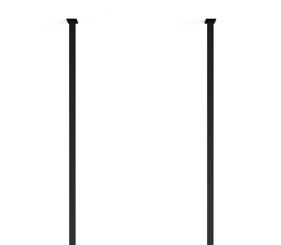 Rail à serviettes carré en acier noir 50x80cm Tensi - Metallbude