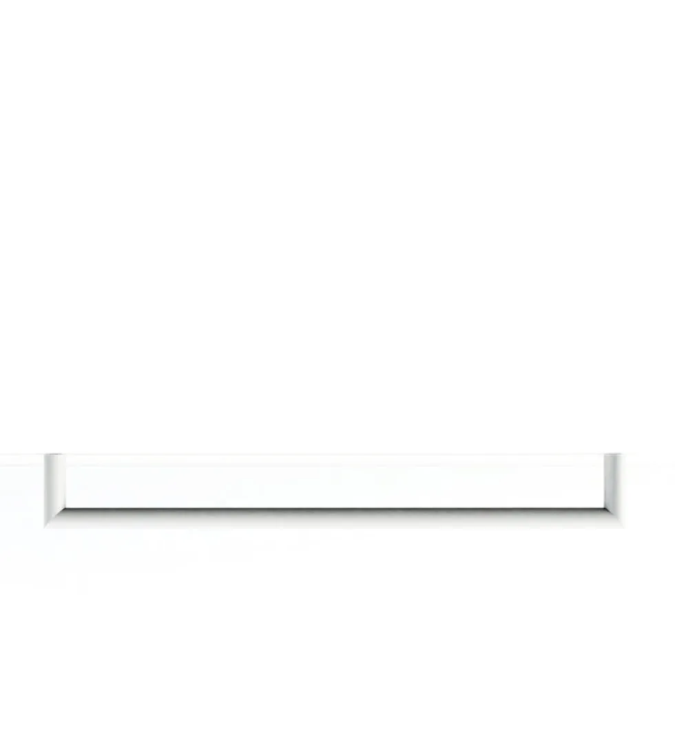 Rail à serviettes rond en acier blanc 55cm Vana - Metallbude