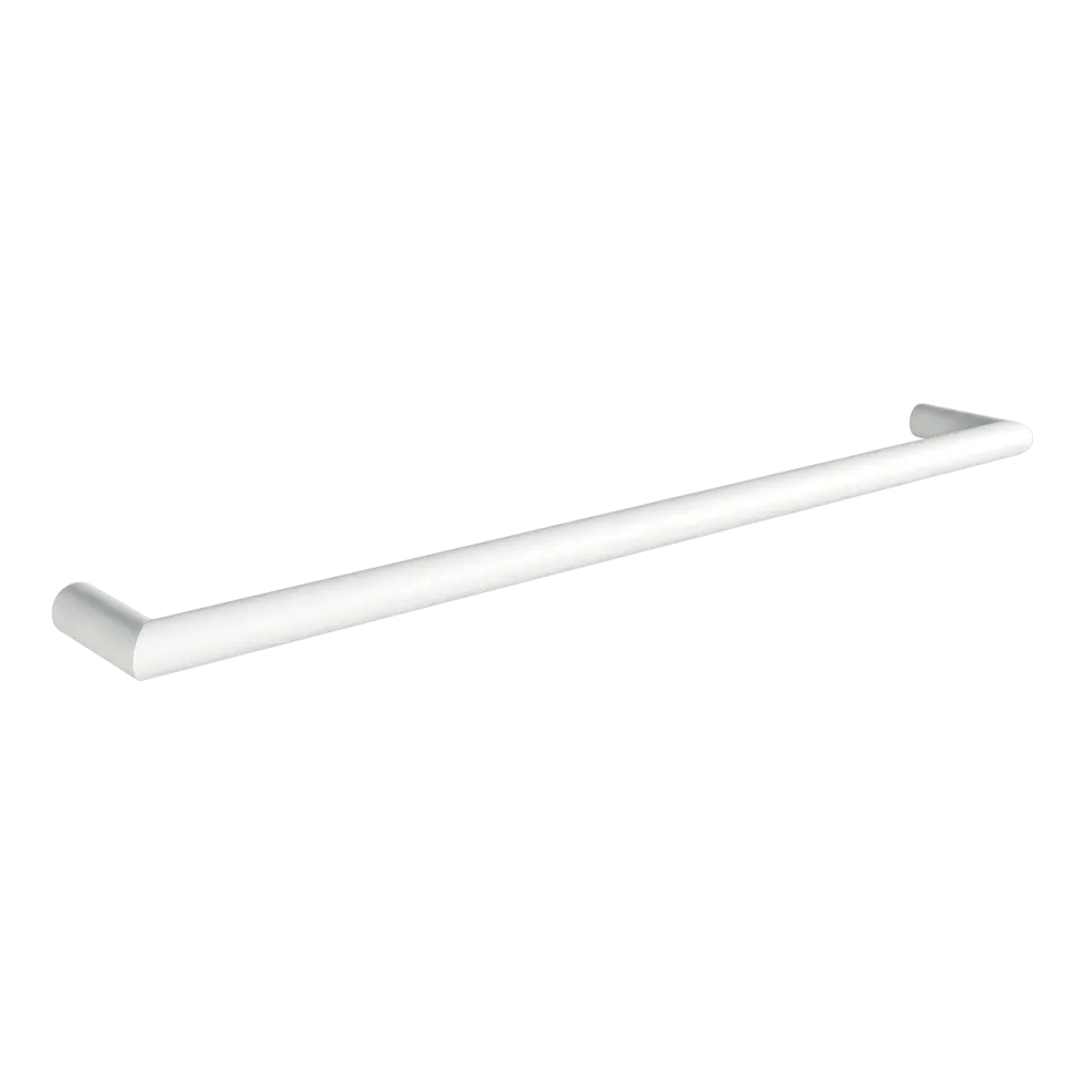 Rail à serviettes rond en acier blanc 55cm Vana - Metallbude