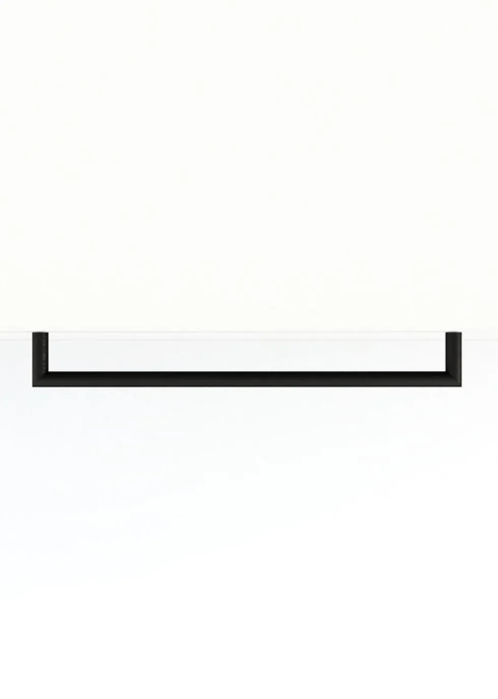 Rail à serviettes rond en acier noir 105cm Vana - Metallbude