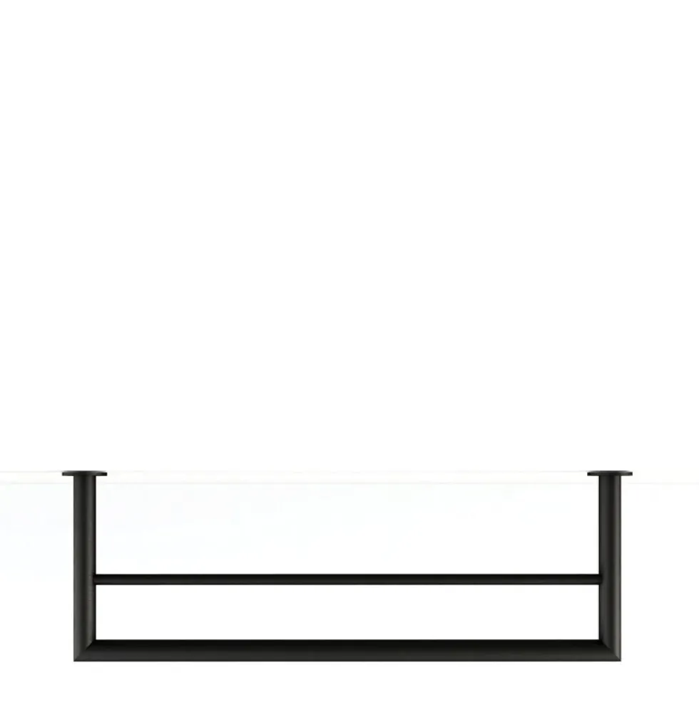 Rail à serviettes rond en acier noir 50x17cm Stenni - Metallbude