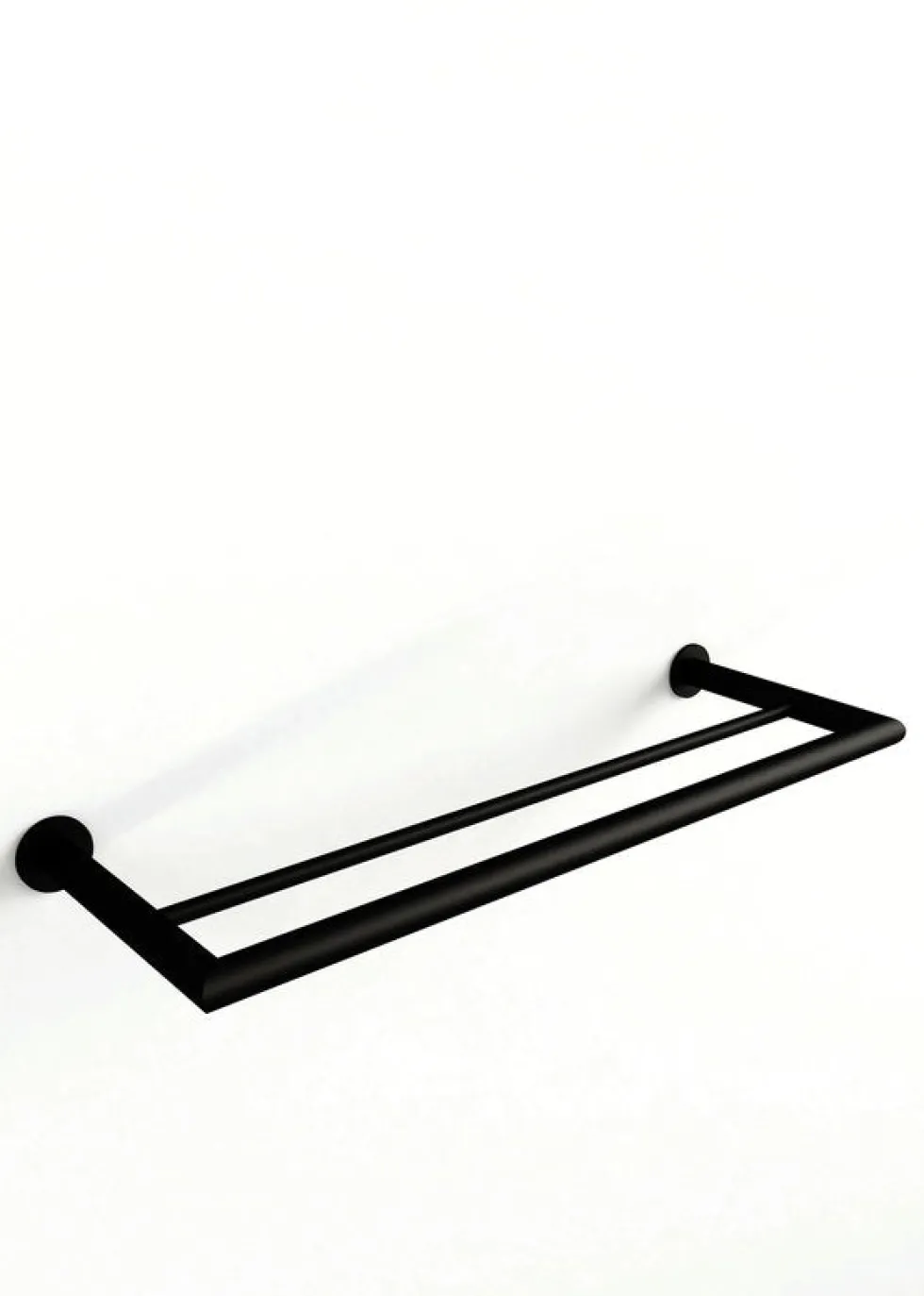 Rail à serviettes rond en acier noir 50x17cm Stenni - Metallbude