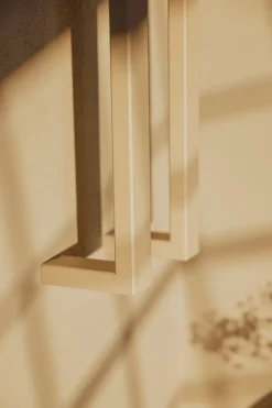 2 rails à serviettes en acier beige cashew 50x10x4cm Nali - Metallbude